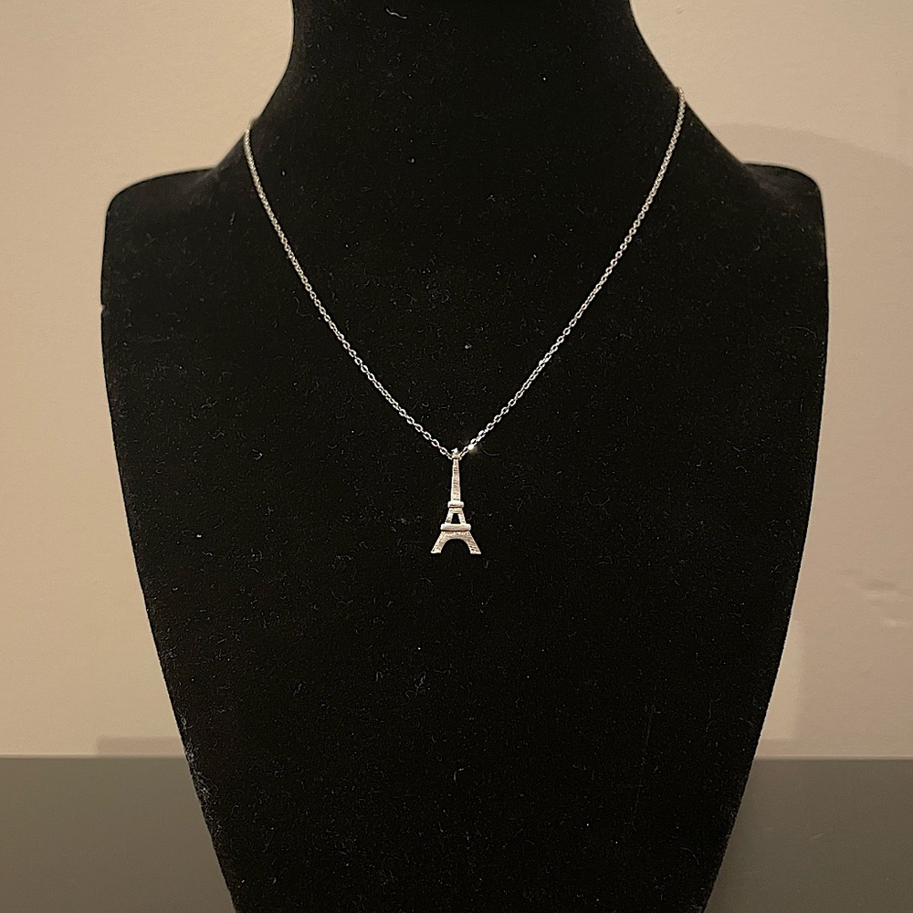 Silver Eiffel Tower Necklace